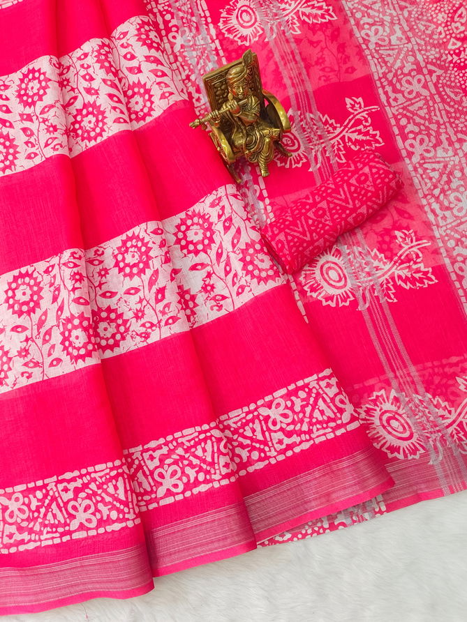 VK 4260 Linen Digital Printed Non Catalog Sarees Wholesale Price In Surat